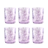 Set van 6 gekleurde glazen waterglazen 10 cm Carnaval 