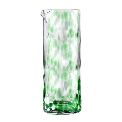 Groene glazen waterkan 0,9L tafelmodel 21cm Carnaval Aanbieding