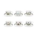 Set van 6 theekopjes met schotel in porselein Portmeirion Botanic Garden Aanbieding