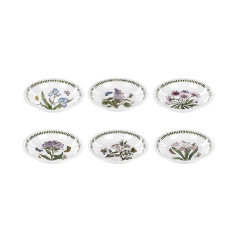 Set van 6 diepe borden voor pasta in Portmeirion Botanic Garden porselein Aanbieding