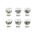 Set van 6 eierdopjes in porselein Portmeirion Botanic Garden Aanbieding