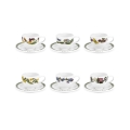 Set van 6 porseleinen koffiekopjes Portmeirion Botanic Garden Aanbieding