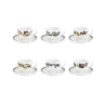 Set van 6 porseleinen koffiekopjes Portmeirion Botanic Garden Aanbieding