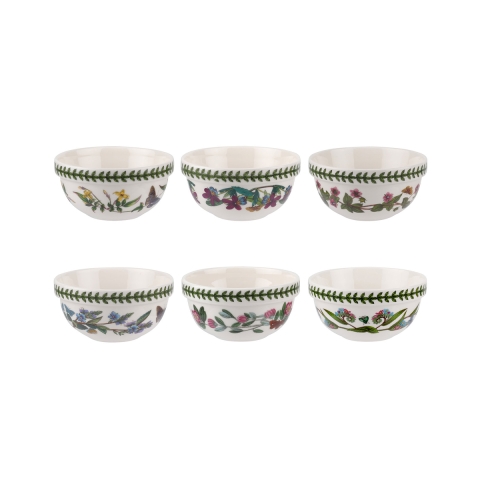 Set van 6 stapelbare kommen 13 cm in porselein Portmeirion Botanic Garden Aanbieding