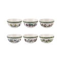 Set van 6 stapelbare kommen 13 cm in porselein Portmeirion Botanic Garden Aanbieding