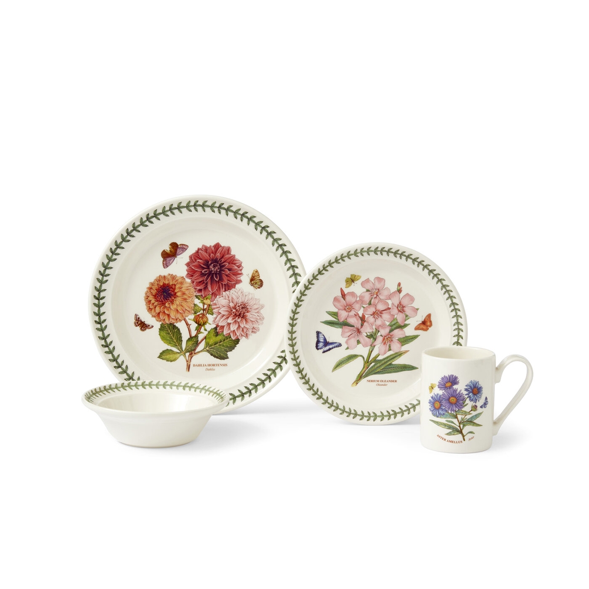Portmeirion Botanic Garden porseleinen 4-delige tafelset Aanbieding Portmeirion Botanic Garden porseleinen 4-delige tafelset Aanbieding