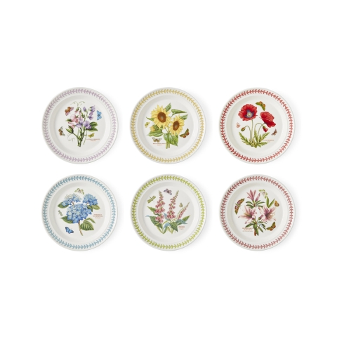 Set van 6 platte borden 26,7 cm Portmeirion Botanic Garden Meadow Aanbieding