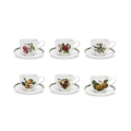 Set van 6 theekopjes met schoteltje in porselein Portmeirion Pomona Aanbieding