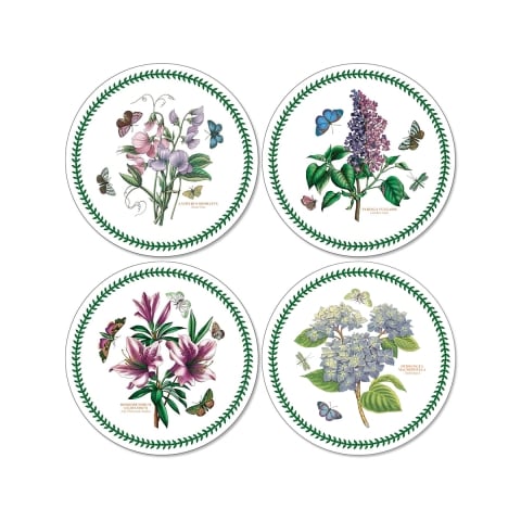 Set van 4 ronde placemats Portmeirion Botanic Garden Aanbieding