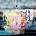 Set van 6 kleurrijke glazen waterglazen 10cm Murrine Verkoop