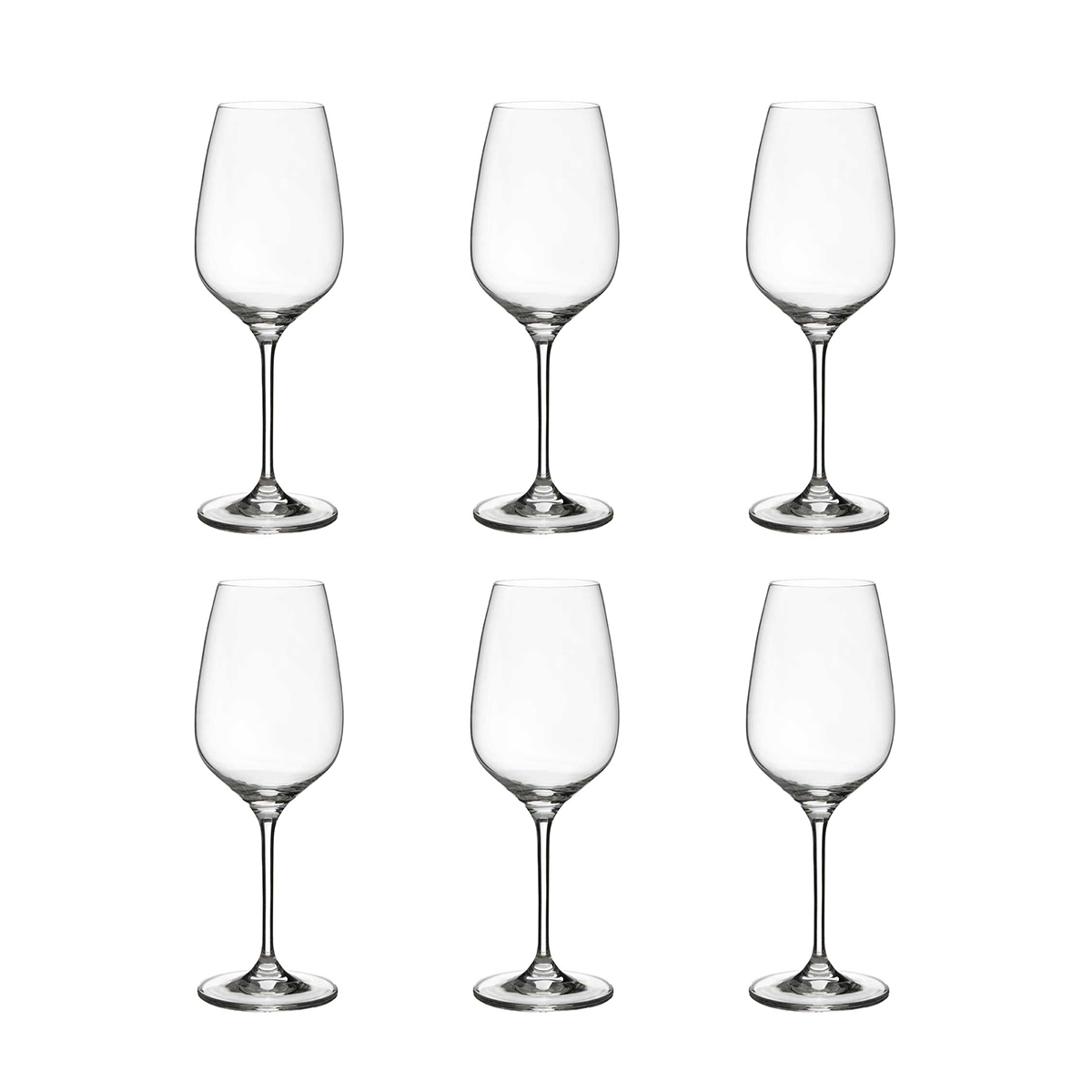 Set van 6 rode wijnglazen 22,5 cm met druppelontwerp keuken Sinfonia Aanbieding