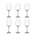 Set van 6 rode wijnglazen 22,5 cm met druppelontwerp keuken Sinfonia Aanbieding