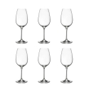 Set van 6 wijnglazen wit design druppel keuken restaurant 21,5 cm Aanbieding
