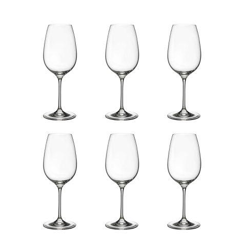 Set van 6 wijnglazen wit design druppel keuken restaurant 21,5 cm Aanbieding