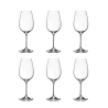 Set van 6 wijnglazen wit design druppel keuken restaurant 21,5 cm Aanbieding
