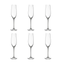 Set van 6 glazen flûte champagne design druppel 25cm Sinfonia Aanbieding