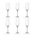 Set van 6 glazen flûte champagne design druppel 25cm Sinfonia Aanbieding