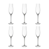 Set van 6 glazen flûte champagne design druppel 25cm Sinfonia Aanbieding