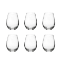 Set van 6 waterglazen 10 cm druppeldesign in kristalglas Sinfonia Aanbieding
