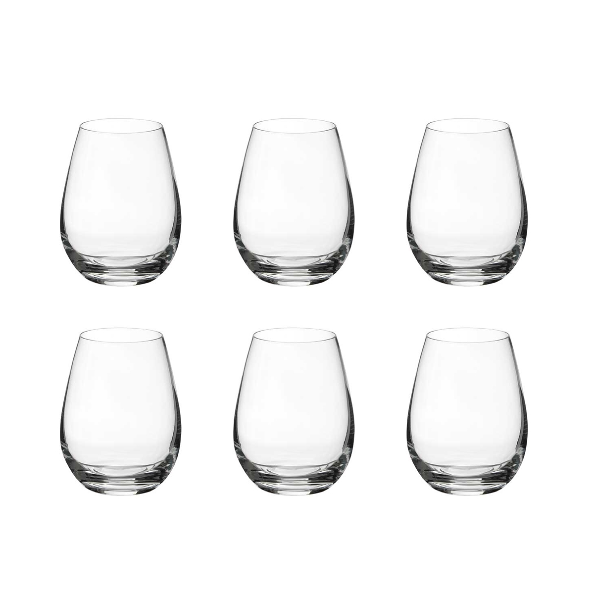 Set van 6 waterglazen 10 cm druppeldesign in kristalglas Sinfonia Aanbieding Set van 6 waterglazen 10 cm druppeldesign in kristalglas Sinfonia Aanbieding
