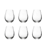 Set van 6 waterglazen 10 cm druppeldesign in kristalglas Sinfonia Aanbieding