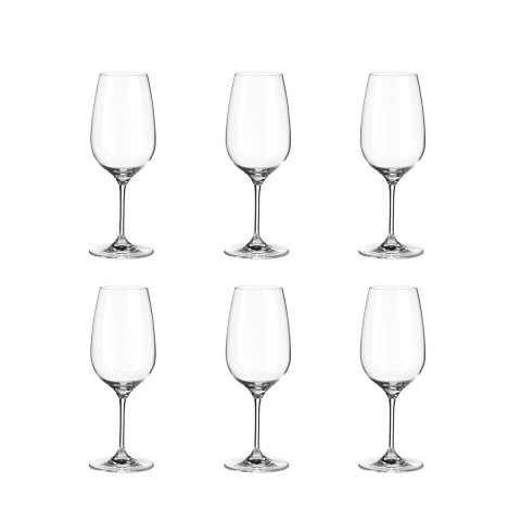 Set van 6 Bordeauxglazen design Goccia 570ml van kristalglas Sinfonia Aanbieding