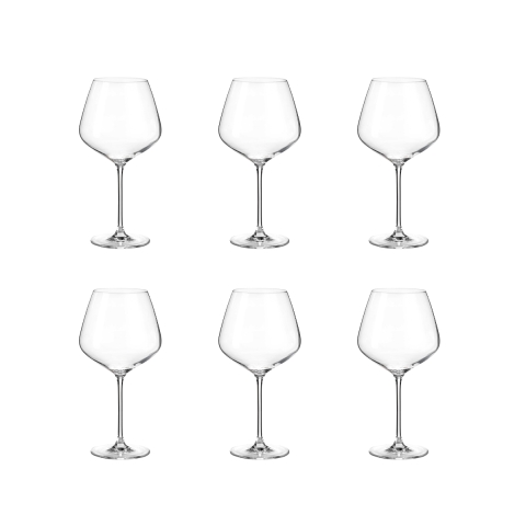 Set van 6 burgundy glazen restaurant bar keuken design Goccia 950ml Sinfonia Aanbieding