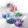 Set van 6 gekleurde glazen waterglazen 10cm voor tafel keuken Venise Kosten