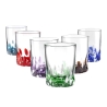 Set van 6 gekleurde glazen waterglazen 10cm voor tafel keuken Venise Aankoop