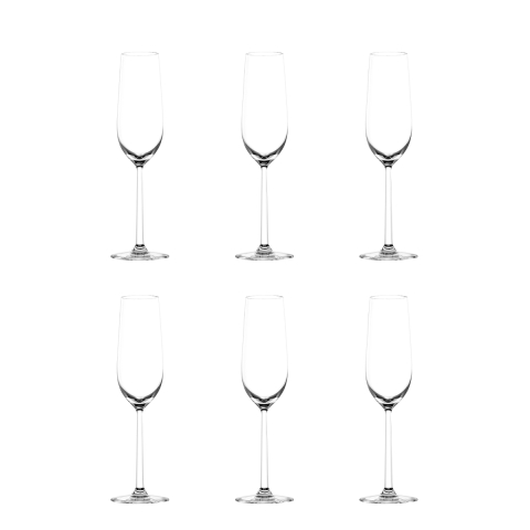Set van 6 champagne- en mousserendewijnglazen 250ml Shanghai Aanbieding