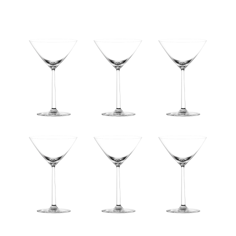 Set van 6 martiniglazen voor proeverij, keuken, restaurant 230ml Shanghai Aanbieding