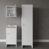 Witte PVC badkamer- en wasruimtekolomkast met deur D8FC9006K Negrari Voorraad