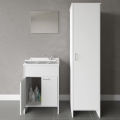 Set mobiele wasbak met spiegel en waskolom Negrari COMP 8 Aanbieding