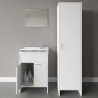 Set mobiele wasbak met spiegel en waskolom Negrari COMP 8 Aanbieding