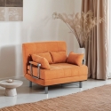 Poltrona bed in opvouwbare ruimtebesparende stof Deborah Twin Class Korting