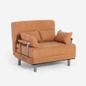 Poltrona bed in opvouwbare ruimtebesparende stof Deborah Twin Class 