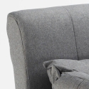 Stoffen slaapfauteuil 2-persoons opklapbare slaapbank Deborah Twin 