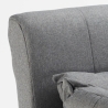 Stoffen slaapfauteuil 2-persoons opklapbare slaapbank Deborah Twin 