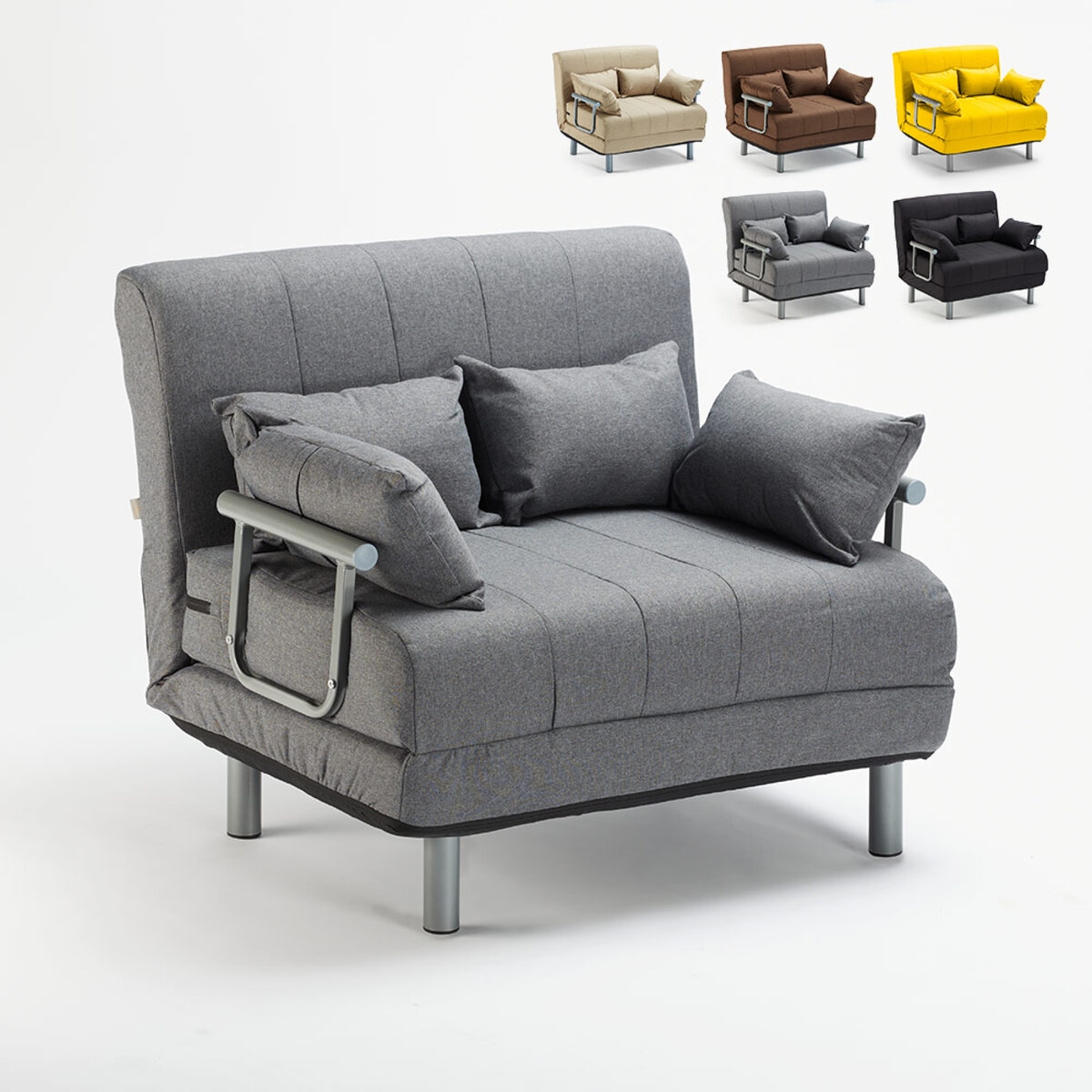 Stoffen slaapfauteuil 2-persoons opklapbare slaapbank Deborah Twin Karakteristieken Stoffen slaapfauteuil 2-persoons opklapbare slaapbank Deborah Twin Karakteristieken