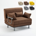 Stoffen slaapfauteuil 2-persoons opklapbare slaapbank Deborah Twin Aanbieding