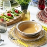 Set van 6 ronde placemats van gevlochten stro Ø38cm Spiral Color 