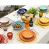 Set van 6 ronde placemats van gevlochten stro Ø38cm Spiral Color 