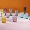 Set van 6 gekleurde glazen espressokopjes 90ml Geometrie C Verkoop