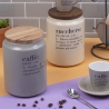 Grijze koffiepot met bamboe deksel 0,8L Victionary E Verkoop