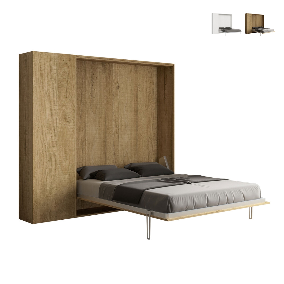 Verticaal opklapbed tweepersoons 160x190cm Kentaro Aanbieding Verticaal opklapbed tweepersoons 160x190cm Kentaro Aanbieding