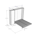 Verticaal opklapbed tweepersoons 160x190cm Kentaro Model