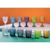 Set van 6 gekleurde glazen van 210 ml met bewerkte oppervlakte New Mexico Aanbod
