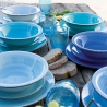 18-delige servies set handbeschilderd aardewerk voor 6 personen Baita Acqua Ocean Verkoop