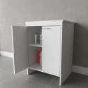 Wit badkamermeubel voor wasruimte in PVC met 2 deuren FB9002K Negari Verkoop