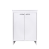 Wit badkamermeubel voor wasruimte in PVC met 2 deuren FB9002K Negari Korting
